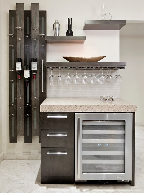 Modern Wine Racks An Impressive, Kitchen Wall Unit Wine Rack Ideas