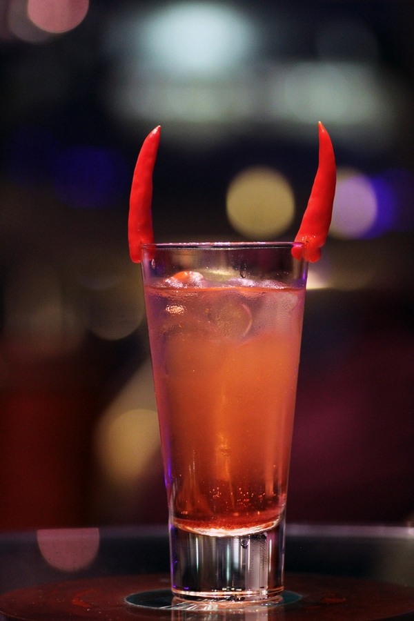 party drinks red spicy devil