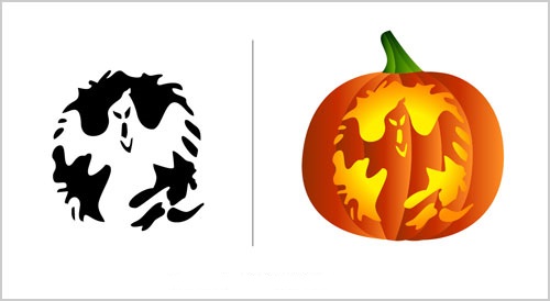 Halloween-pumpkin-carving-patterns-ghost-stencils-templates