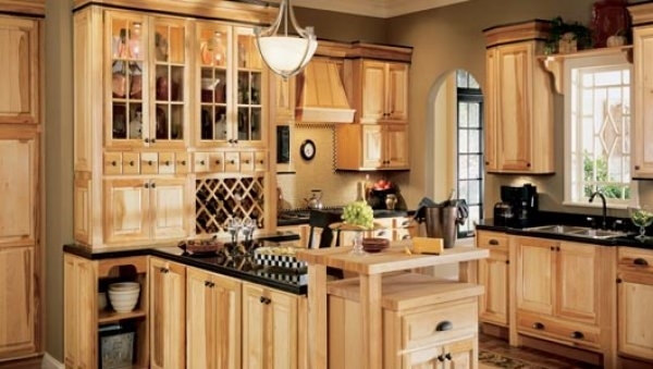 Hickory-kitchen-cabinets-ideas-wine-storate-cabinet-kitchen-remodel-ideas