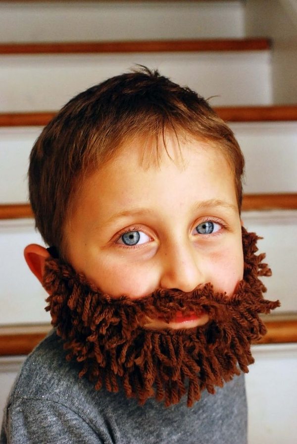 Homemade kids fake beard