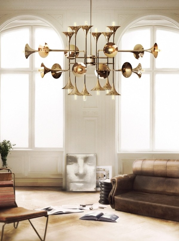 Lighting design luxury brass chrome