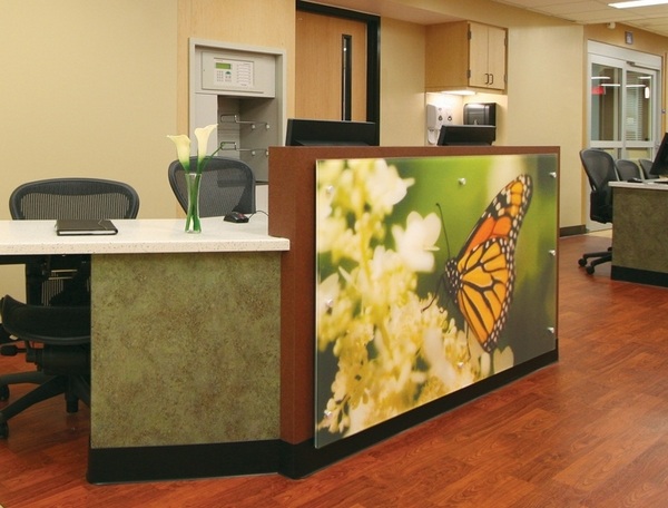Lumicor decorative panel nurses station
