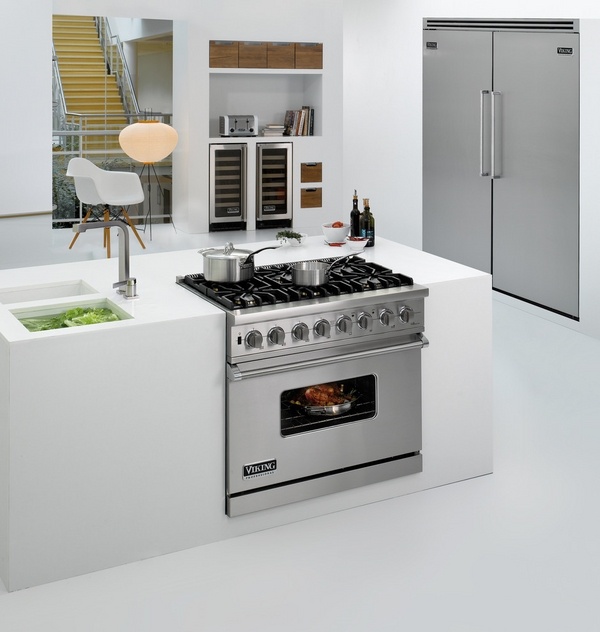 Modern kitchen equipment viking appliances stainless steel appliances stove