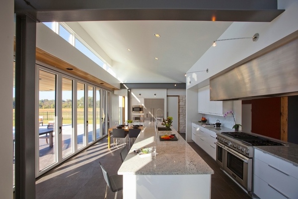 Modern kitchen white kashmir granite countertop kitchen island