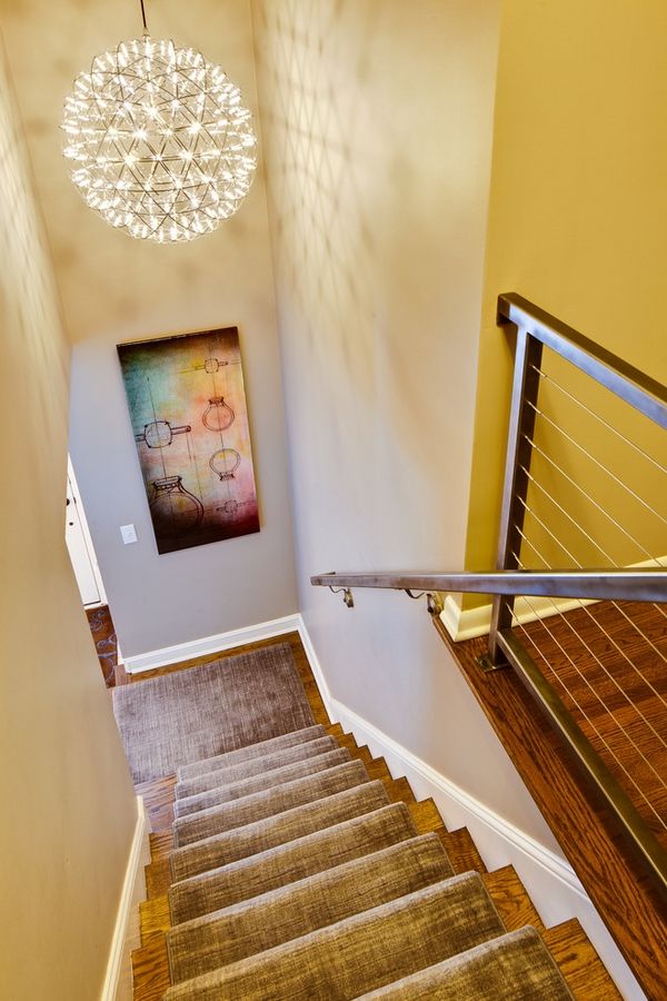 staircase design silk stair runner iron railings spectacular chandelier
