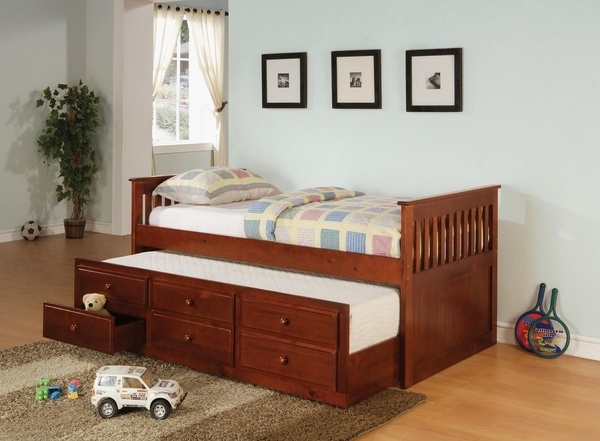 Twin daybed with trundle space saving furniture 