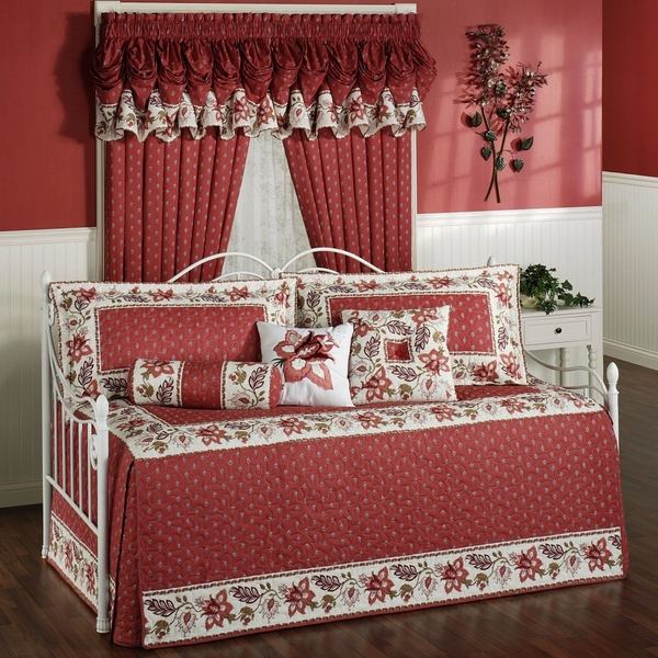 beautiful red white daybed covers decorative pillows white daybed wood flooring