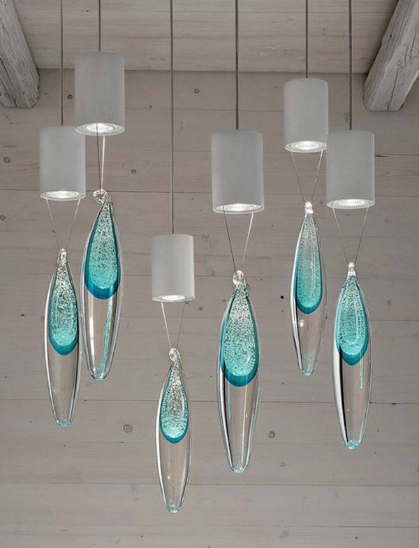 colored glass modern home lighting ideas