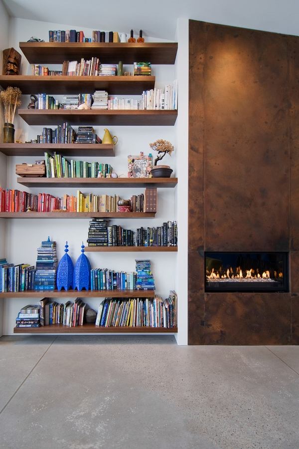contemporary shelves design ideas floor to ceiling floating wall shelves