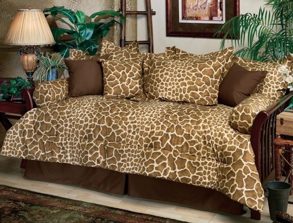daybed design ideas brown tiger skin wooden sofa bed
