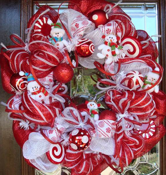 Christmas Mesh Wreath  Christmas wreaths, Deco mesh christmas