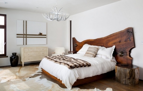 decorative rustic bedroom interior