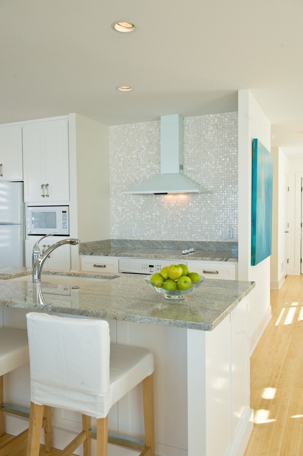 dream-kitchen-white kashmir countertop oyster white glass tile backsplash