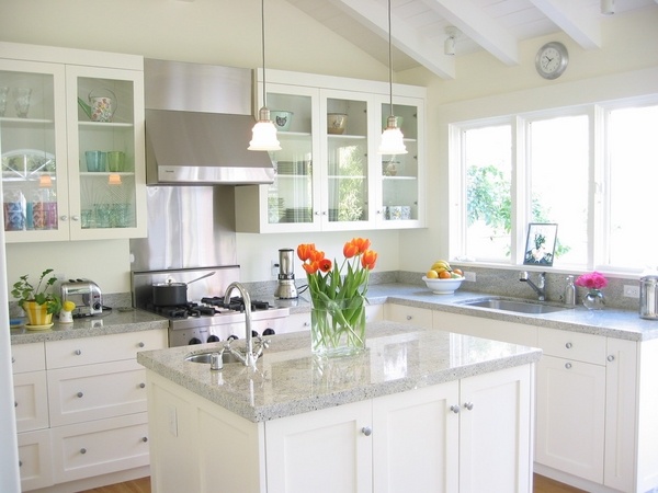 dream white kitchen granite countertops kitchen island
