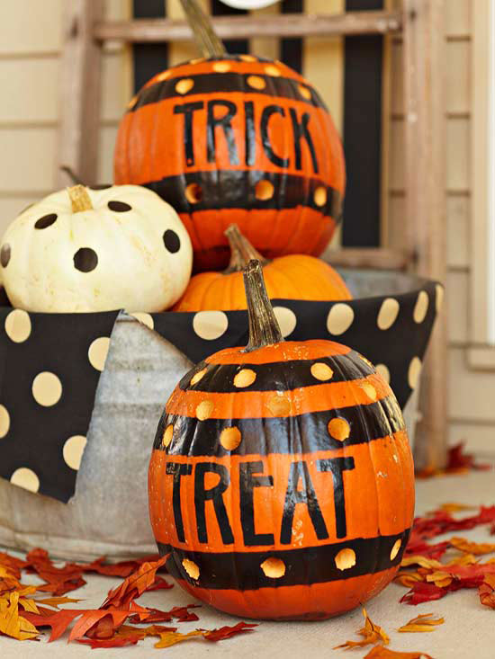 fast craft ideas Halloween party decoration pumpkin design ideas