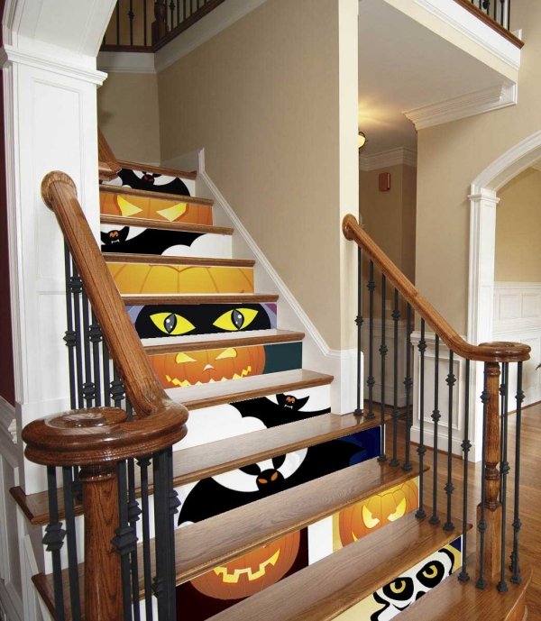 halloween-decorating-ideas-stairs-fronts halloween stickers