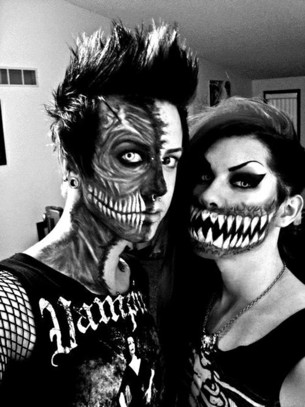 horror halloween costumes for couples terribly cool couple make up idea horror halloween costumes for couples terribly cool couple