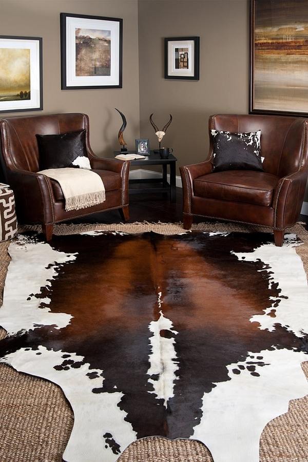 Cowhide Rug The Rustic Charm In, Ikea Leather Area Rugs