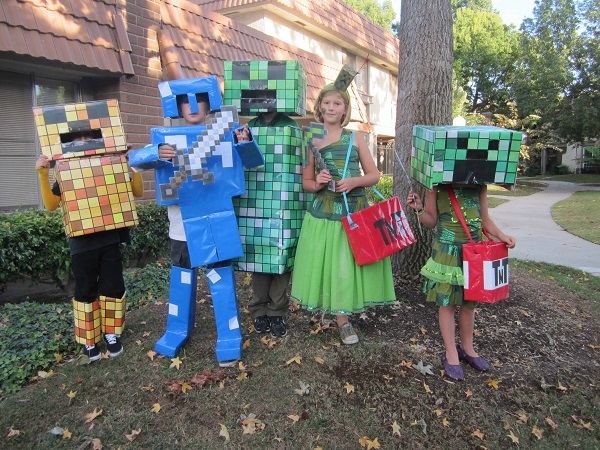 kids halloween party costumes minecraft characters