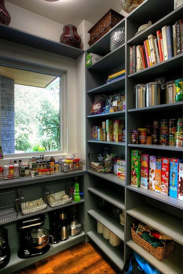 kitchen food ideas open shelves different height