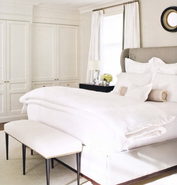  white beige headboard white wardrobe