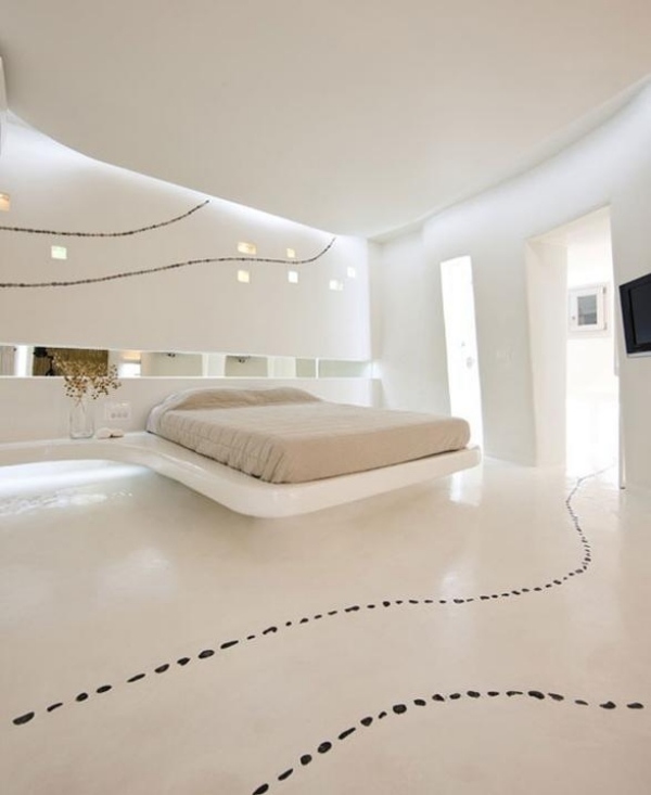 minimalist master bedroom design white furniture hidden lihting