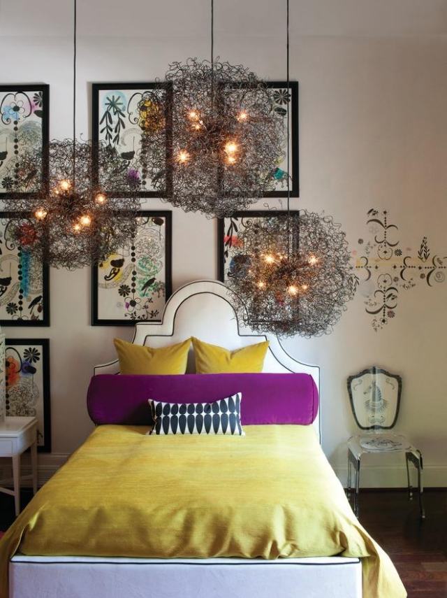modern bedroom chandelier ideas led metal balls