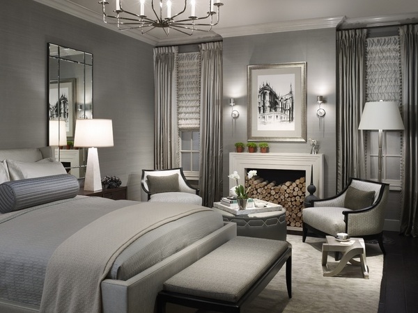 modern bedroom interior design gray shades