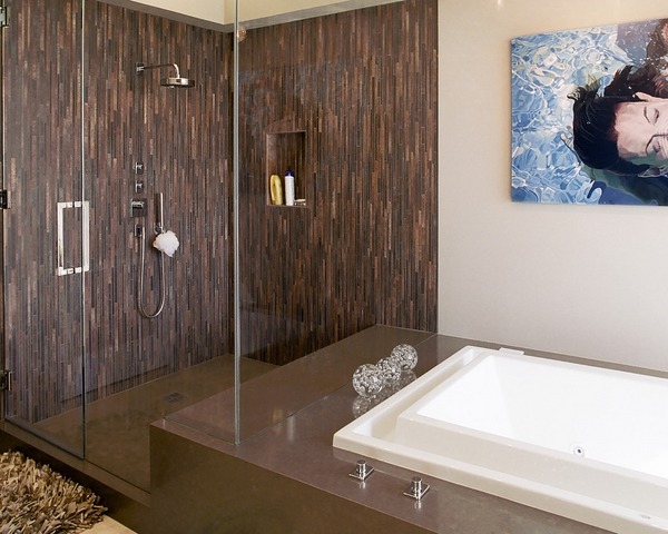 modern shower tile ideas contemporary bathroom design brown shades