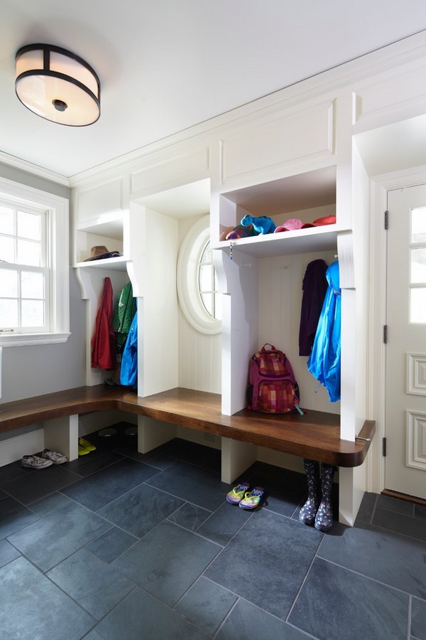 mudroom storage lockers with bench open shelves
