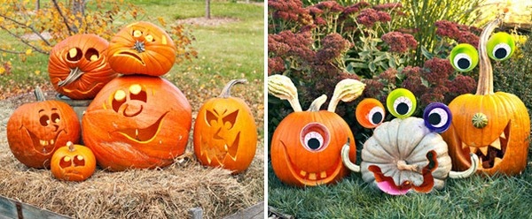 outdoor-halloween-decoration-ideas-pumpkins-carving-faces-monsters