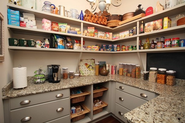 shelving open pantry shelves