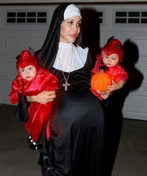 pregnant nun with devils