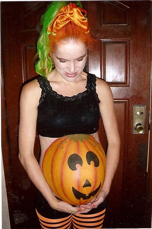 pumpkin lantern belly make up