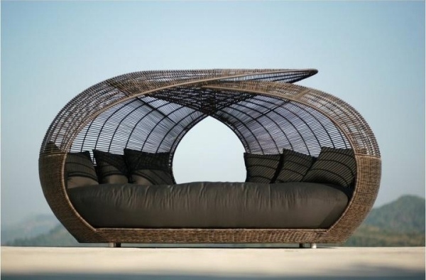 rattan garden furniture relax outdoor bed