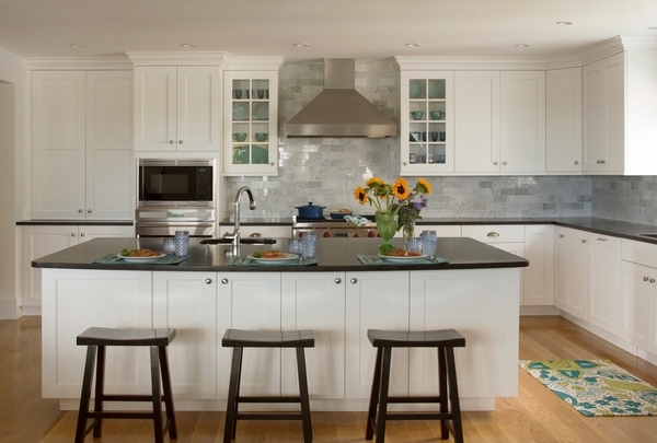 shaker cabinets ideas contemporary kitchen design hardwood flooring