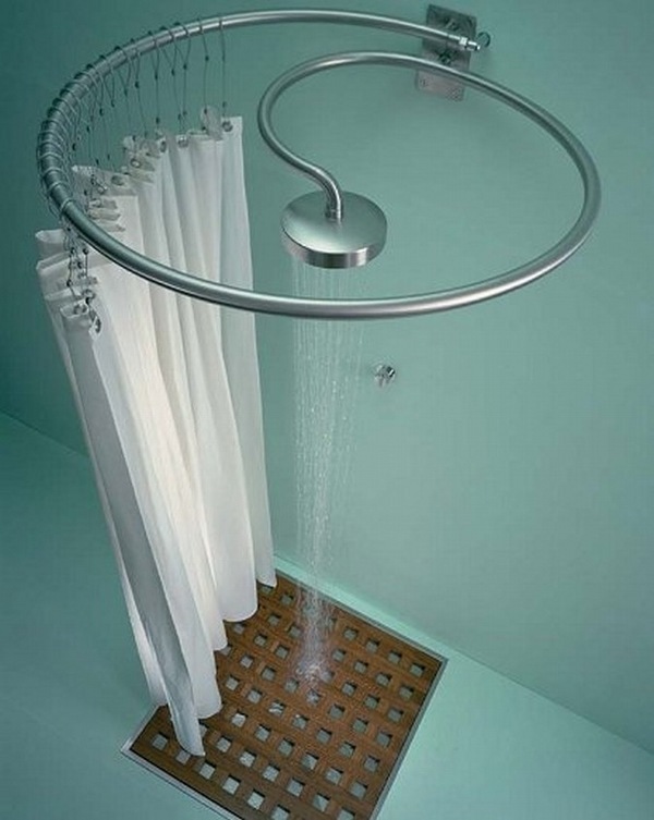 shower curtain rods spiral shape