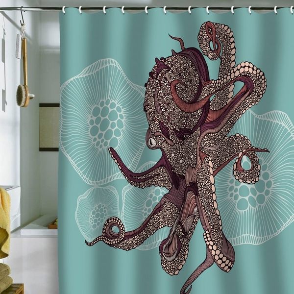 shower curtains designs sea animals octopus