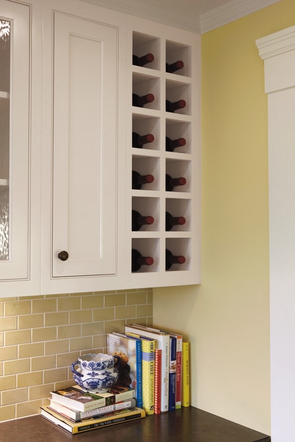 small kitchen space saving wine storage