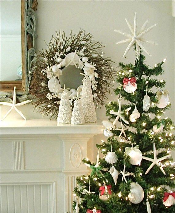 spectacular decorated christmas trees white ornaments maritime theme