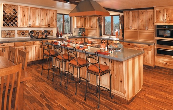 free kitchen designs hickory cabinets