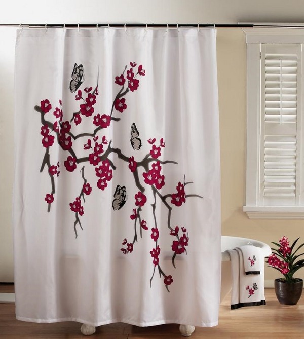 tree blossom designer bathroom decorating