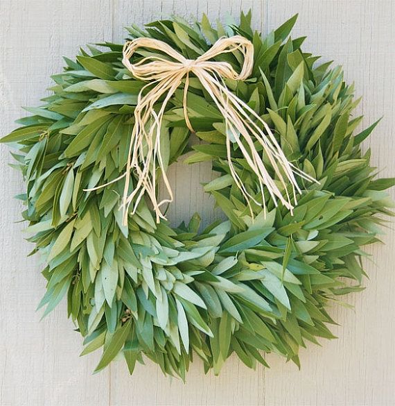 unique-christmas-wreaths-ideas-fresh-olive twigs