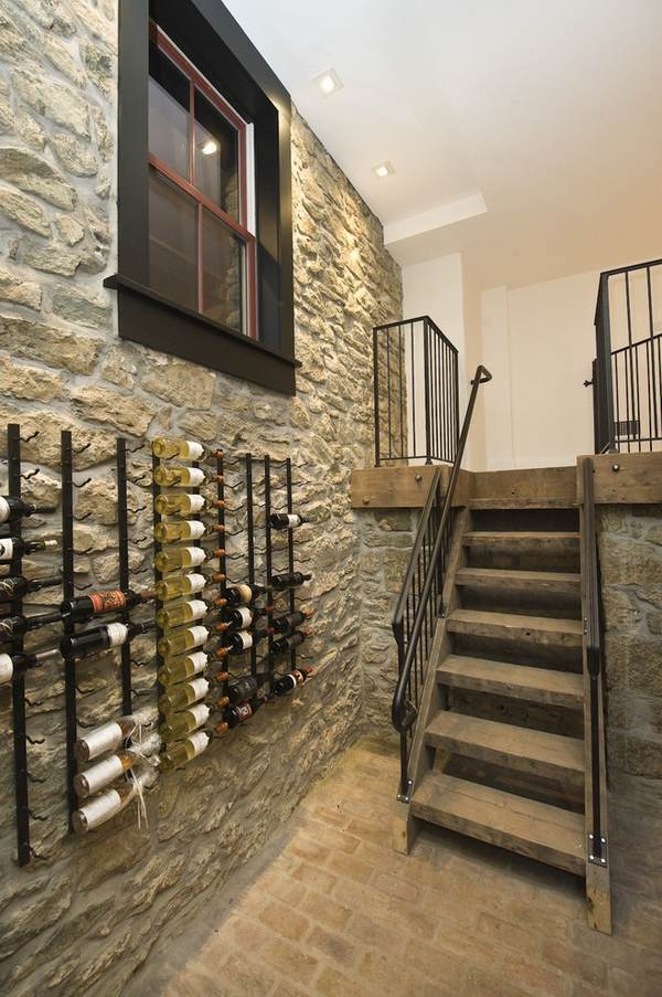 wall mounted space saving ideas wine cellar