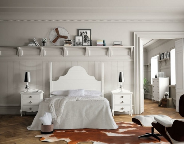 white bedroom furniture white brown cowhide area rug