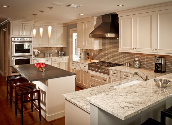white cabinets granite countertop kitchen remodel ideas