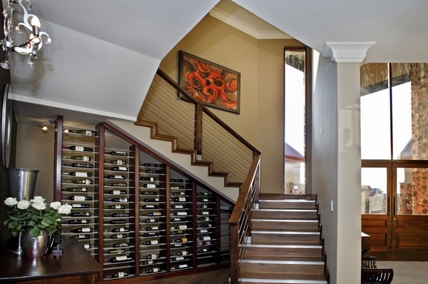  space saving wine storage staircase storage