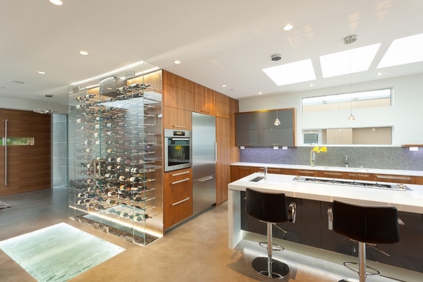 wine storage ideas floor to ceiling shelves contemporary home