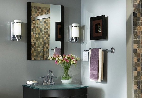 Bathroom vanity ideas wall sconces mirror